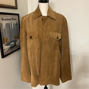 GAP Tan Suede Field Shacket SZ M